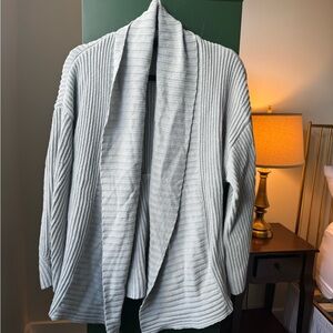 Trouve Blue Draped Cardigan Sweater